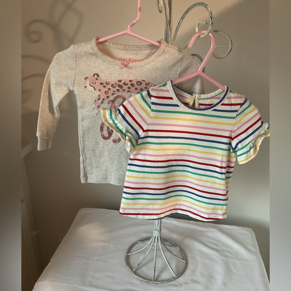 Isaac Mizrahi Multicolor Striped Long Sleeve Tee/ Baby Gap Top